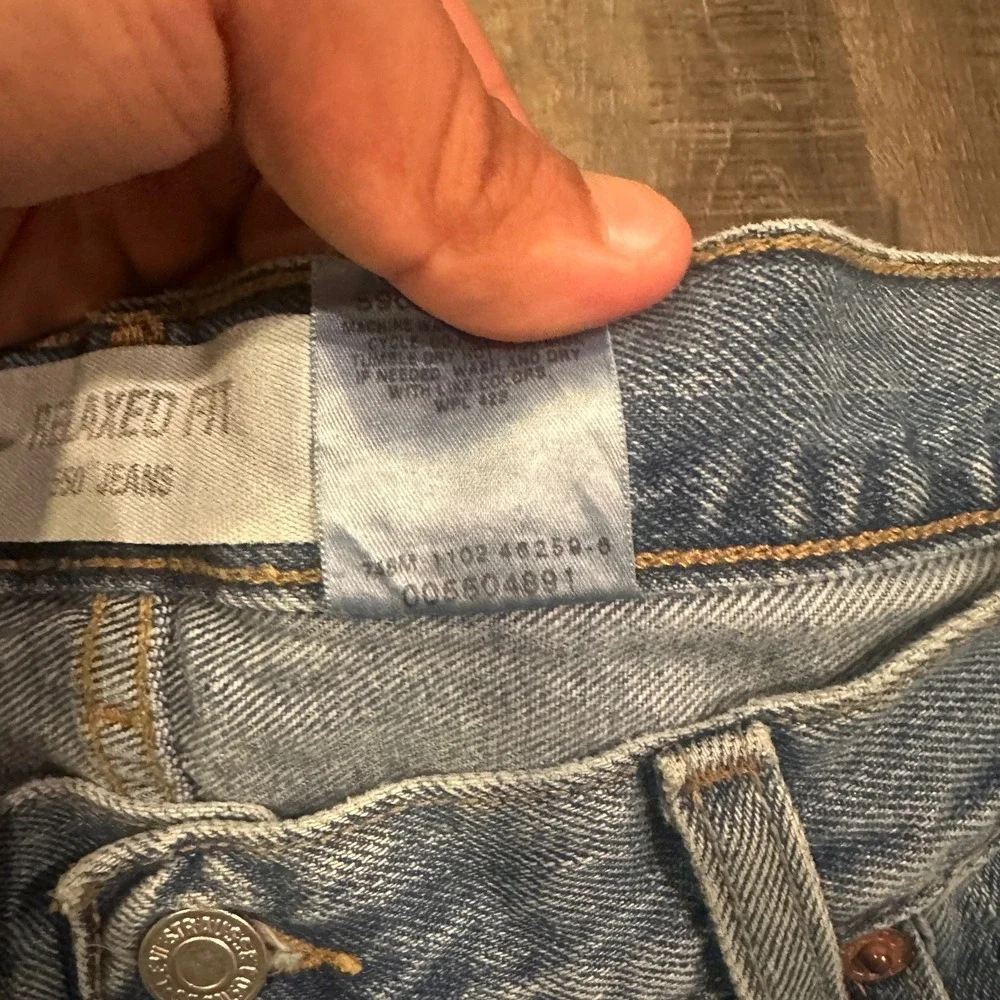 Levis 550 Jeans Men 34x29 Blue‎ Medium Wash Relaxed Fit Tapered Denim Y2K